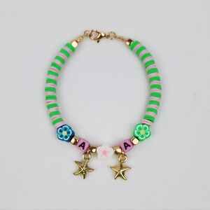 Handmade Flower Letter A Bracelet